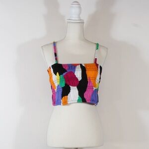 A New Day Multi Color Cropped Tank Spaghetti Strap Crop Top